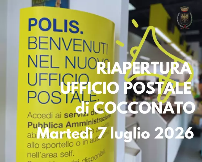 APERTURA UFFICI POSTALI MARTEDì 07 LUGLIO 2026