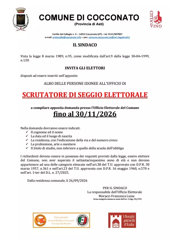 Manifesto Albo Scrutatori